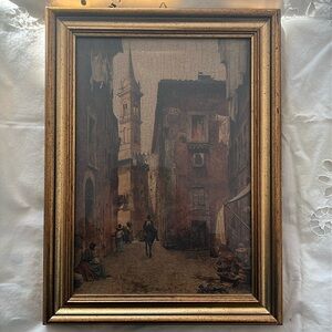 Picture frame glass and wood
Vintage from Italy 1980’s
14” high x 10.5” wide